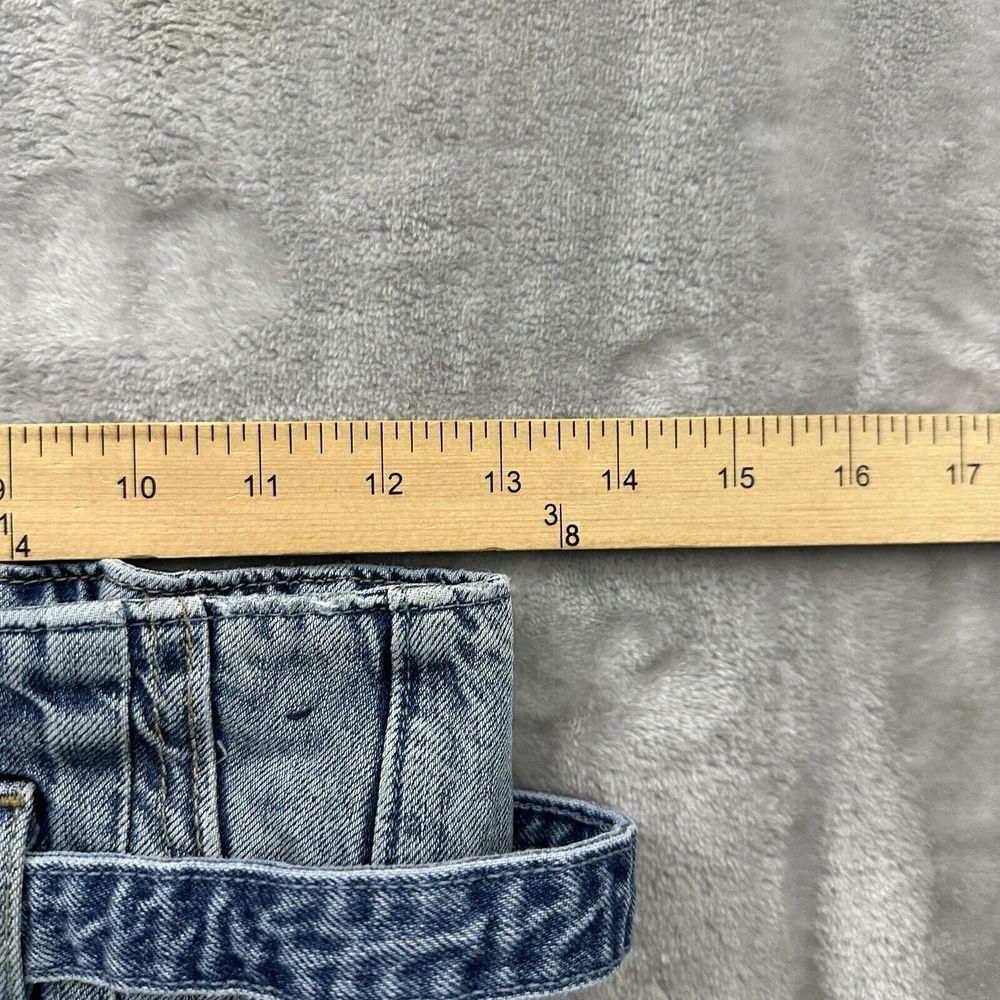 Abercrombie & Fitch Jeans Women 25 Blue Ultra High Rise Paper Bag Raw‎ Hem Mom - Picture 7 of 10